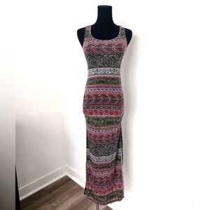 American Eagle Outfitters Boho Maxi Dress with Side Slit in Size Size XXS
